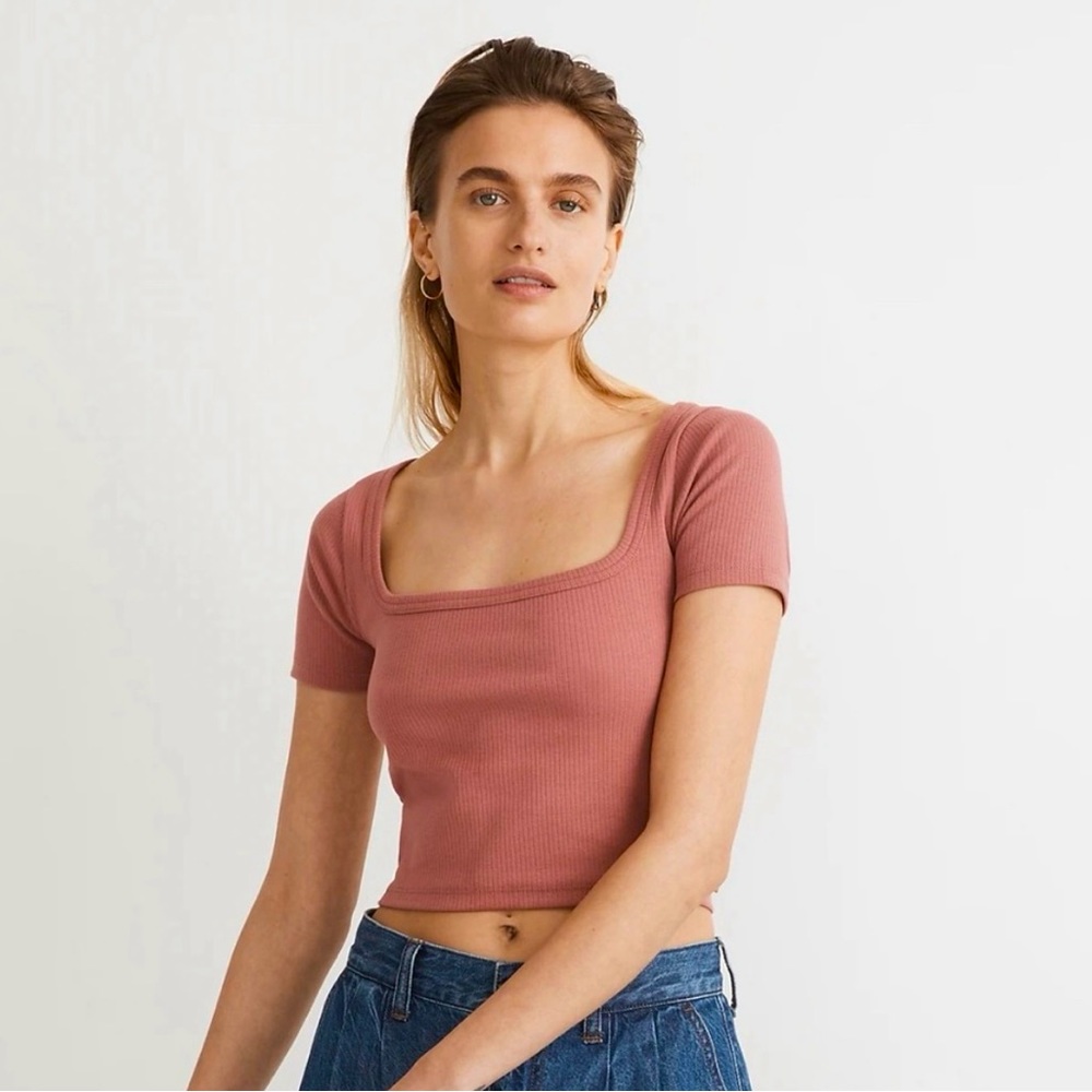 Madewell Square Neck Crop Tee